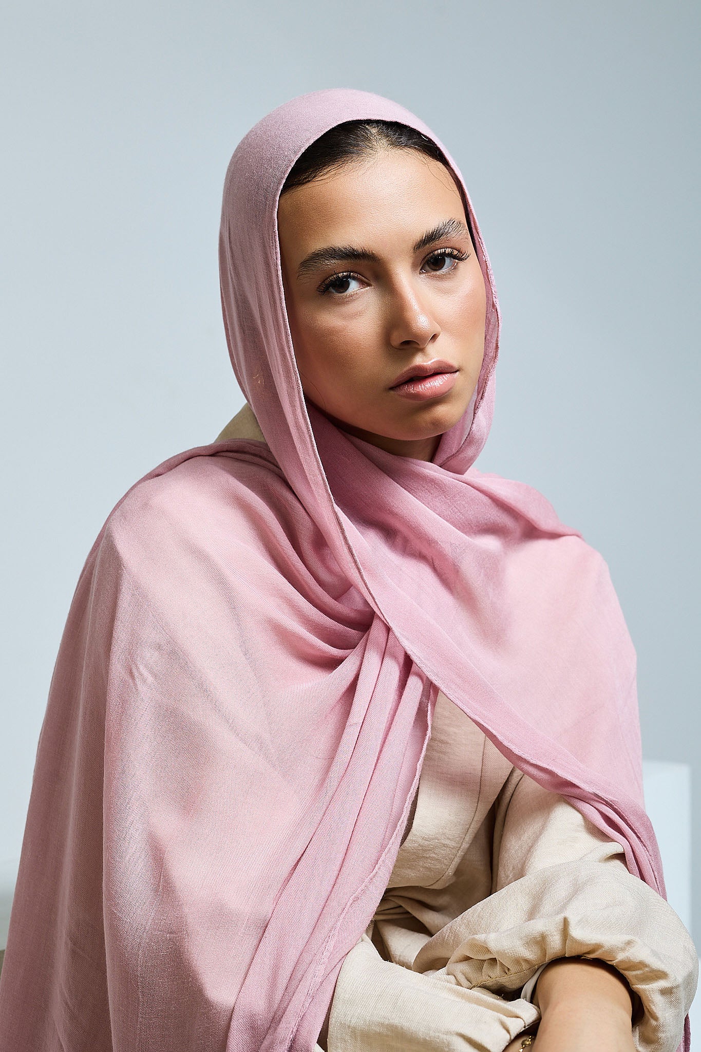 Pastel Pink Linen scarves