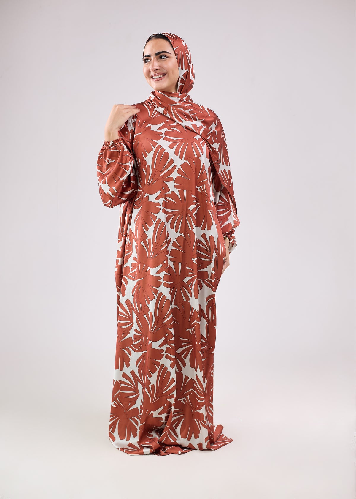 Rehana Printed Satin Isdal