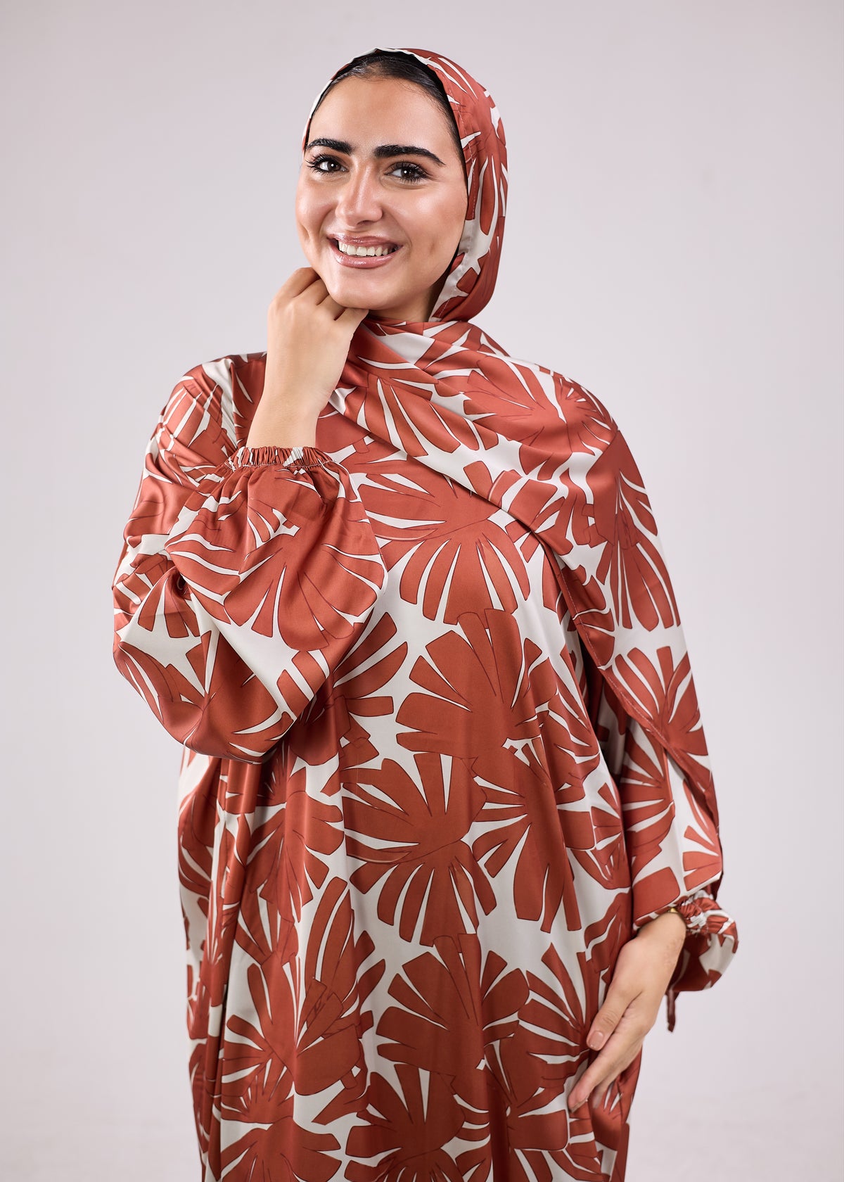 Rehana Printed Satin Isdal