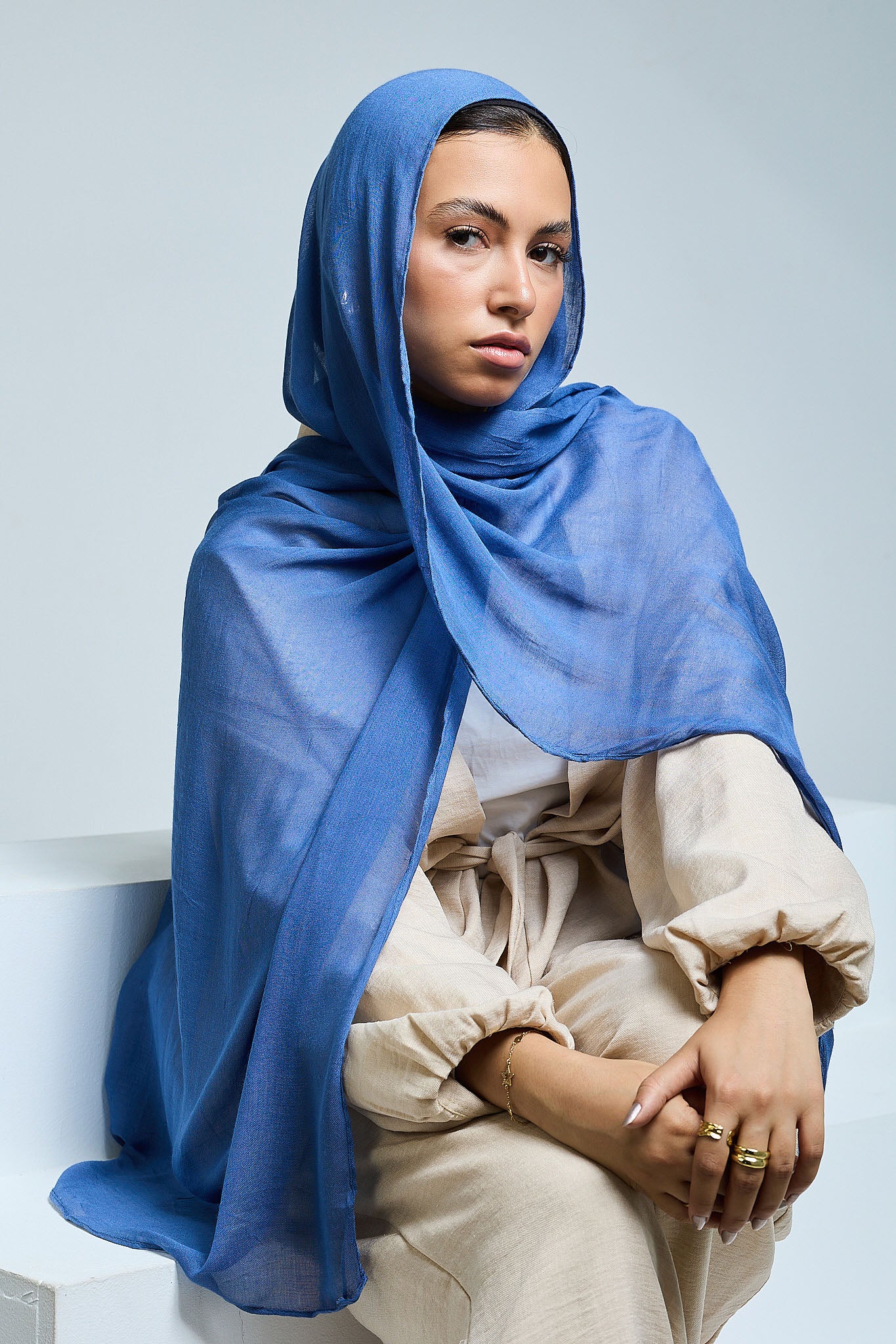 Cobalt Blue  Linen scarves