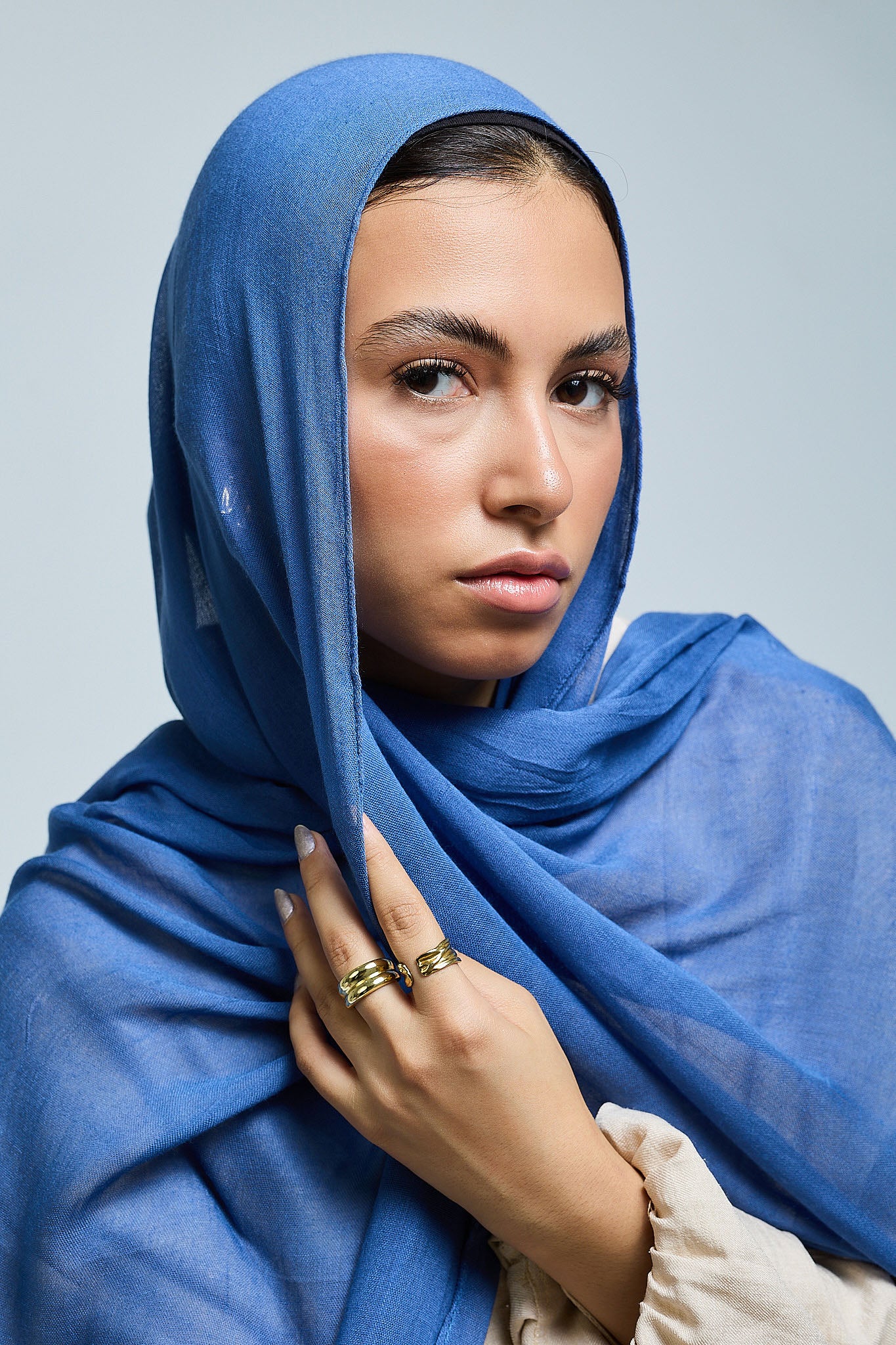 Cobalt Blue  Linen scarves