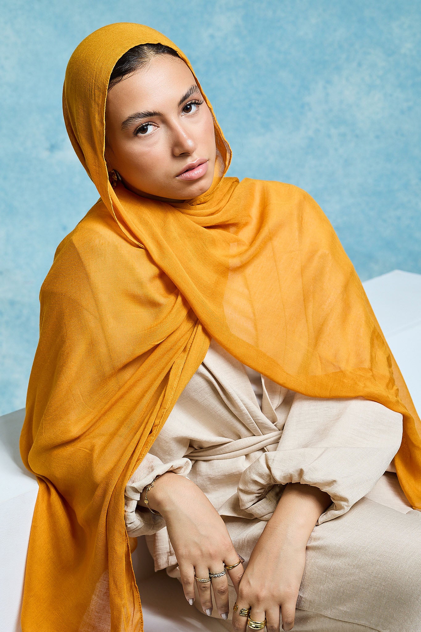 Saffron Linen scarves