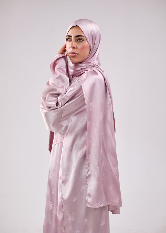 Silk Satin Jacquard Rose Blush