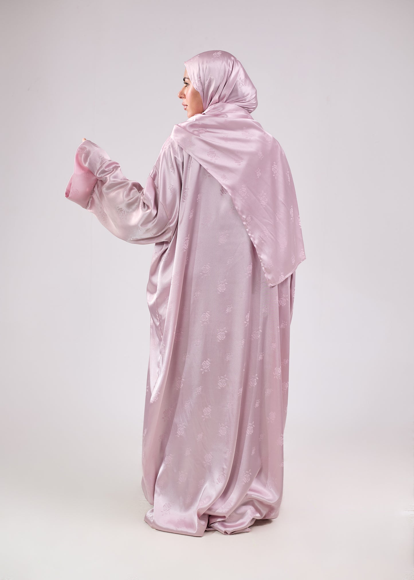 Silk Satin Jacquard Rose Blush