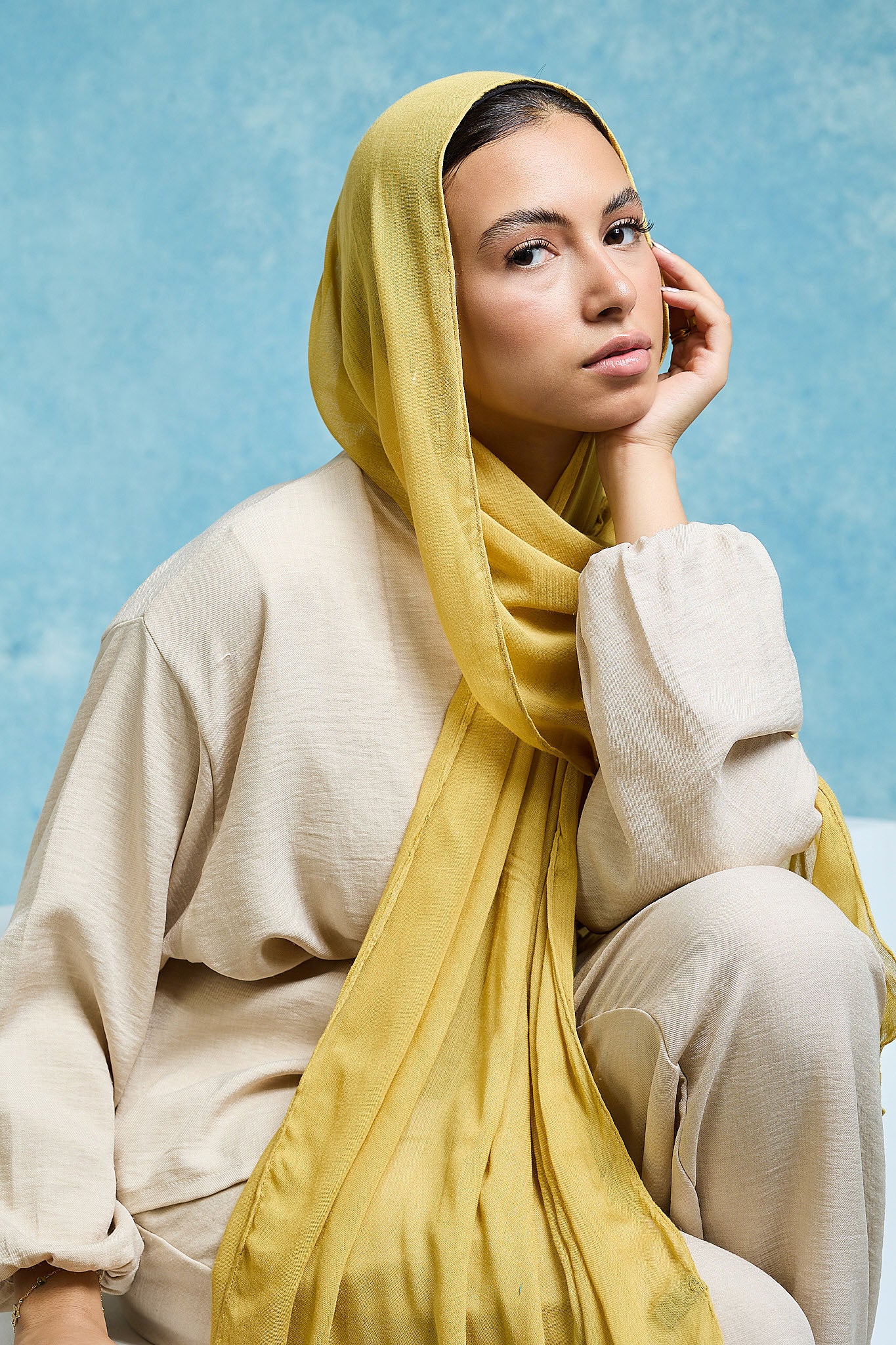 Mustard Linen scarves