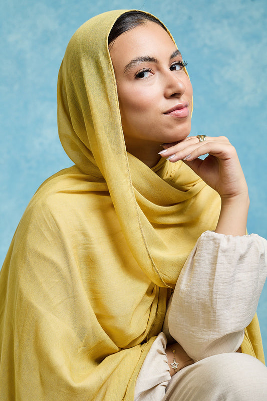 Mustard Linen scarves