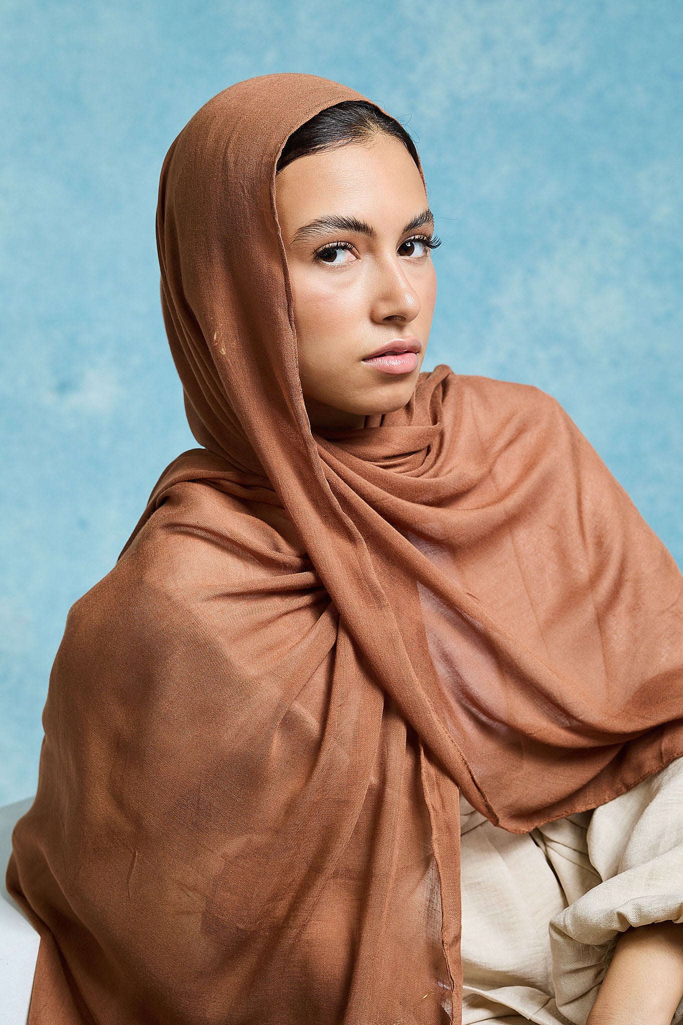 Caramel Linen scarves