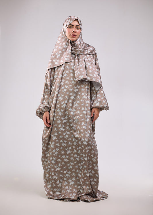 Maya Floral Printed satin
