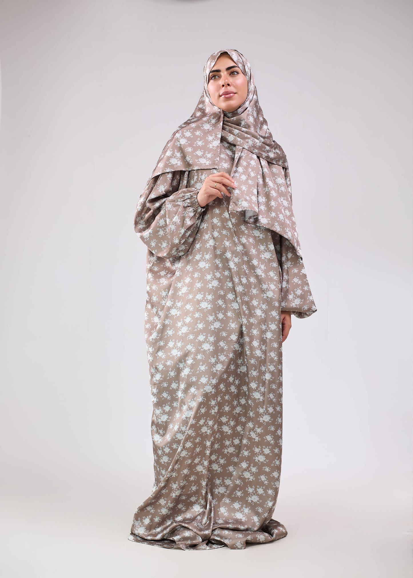Maya Floral Printed satin