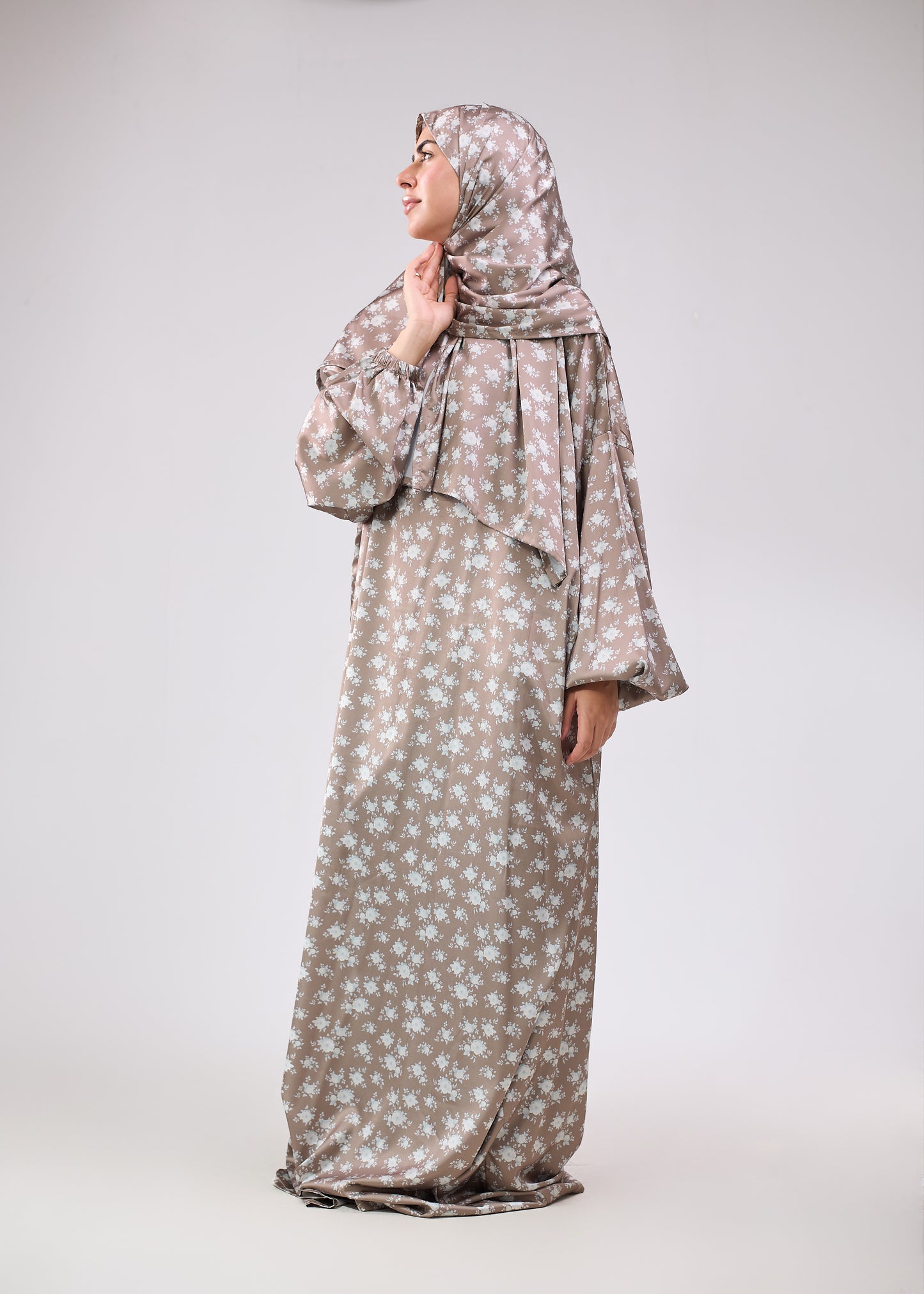 Maya Floral Printed satin