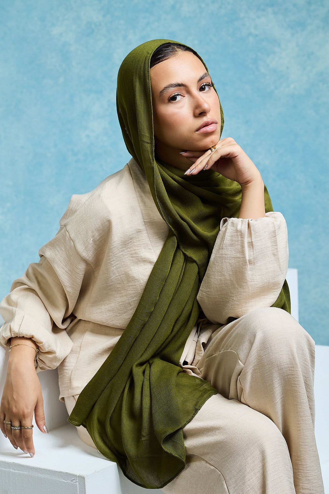 Sage Green Linen scarves