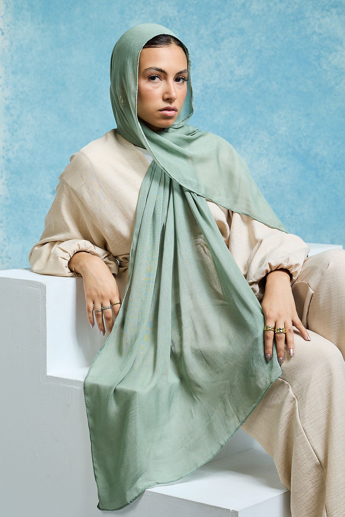 Celadon Linen scarves