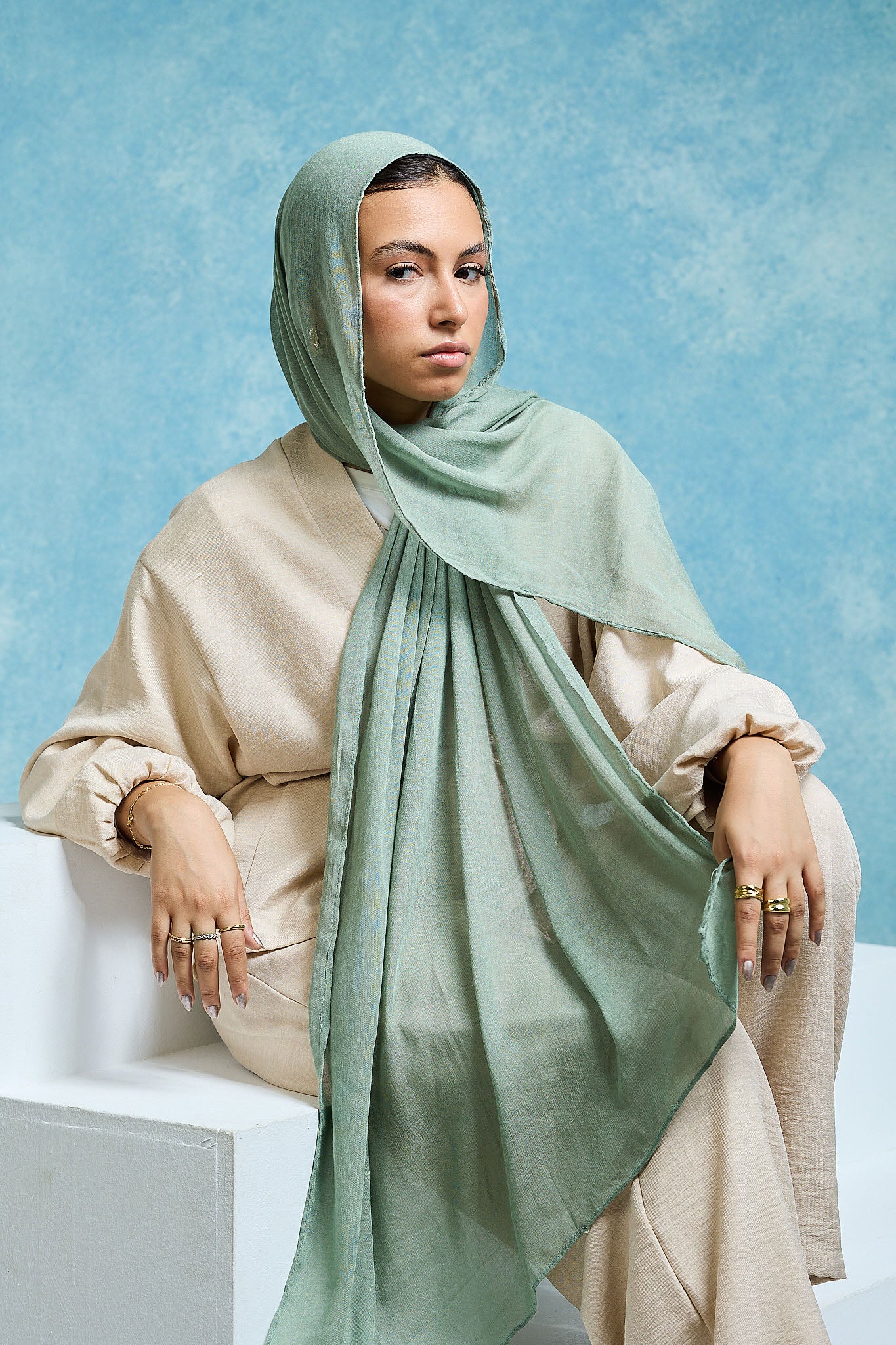 Celadon Linen scarves