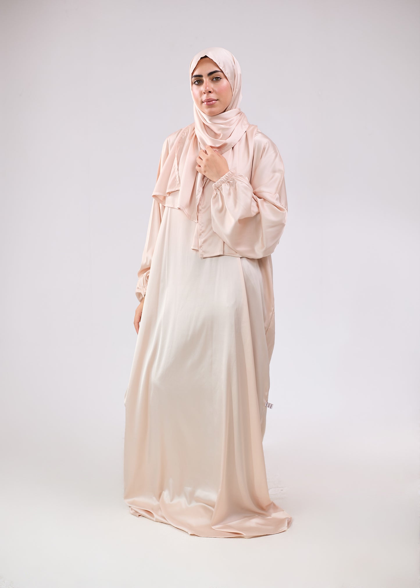 Plain Satin Nude Beige