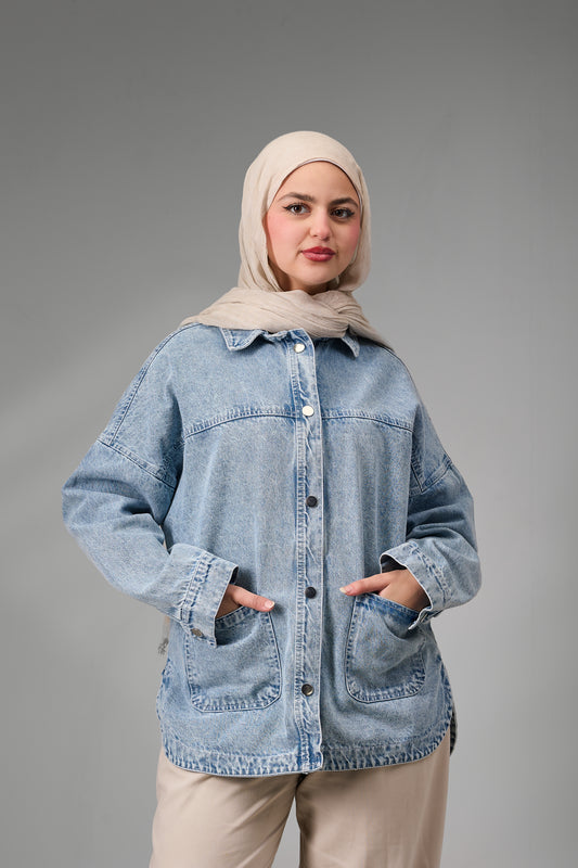 Long Denim Shacket