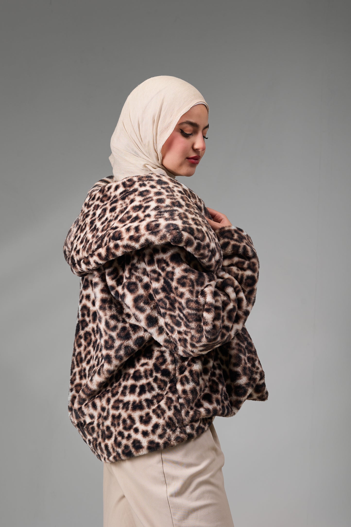 Leopard Faux Fur Crop