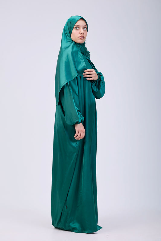Plain Satin Isdal light teal
