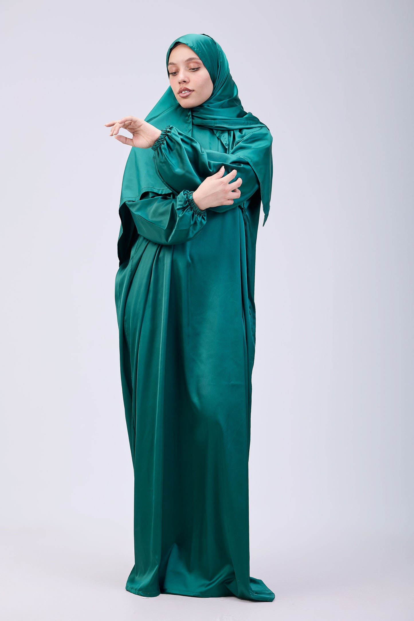 Plain Satin Isdal light teal