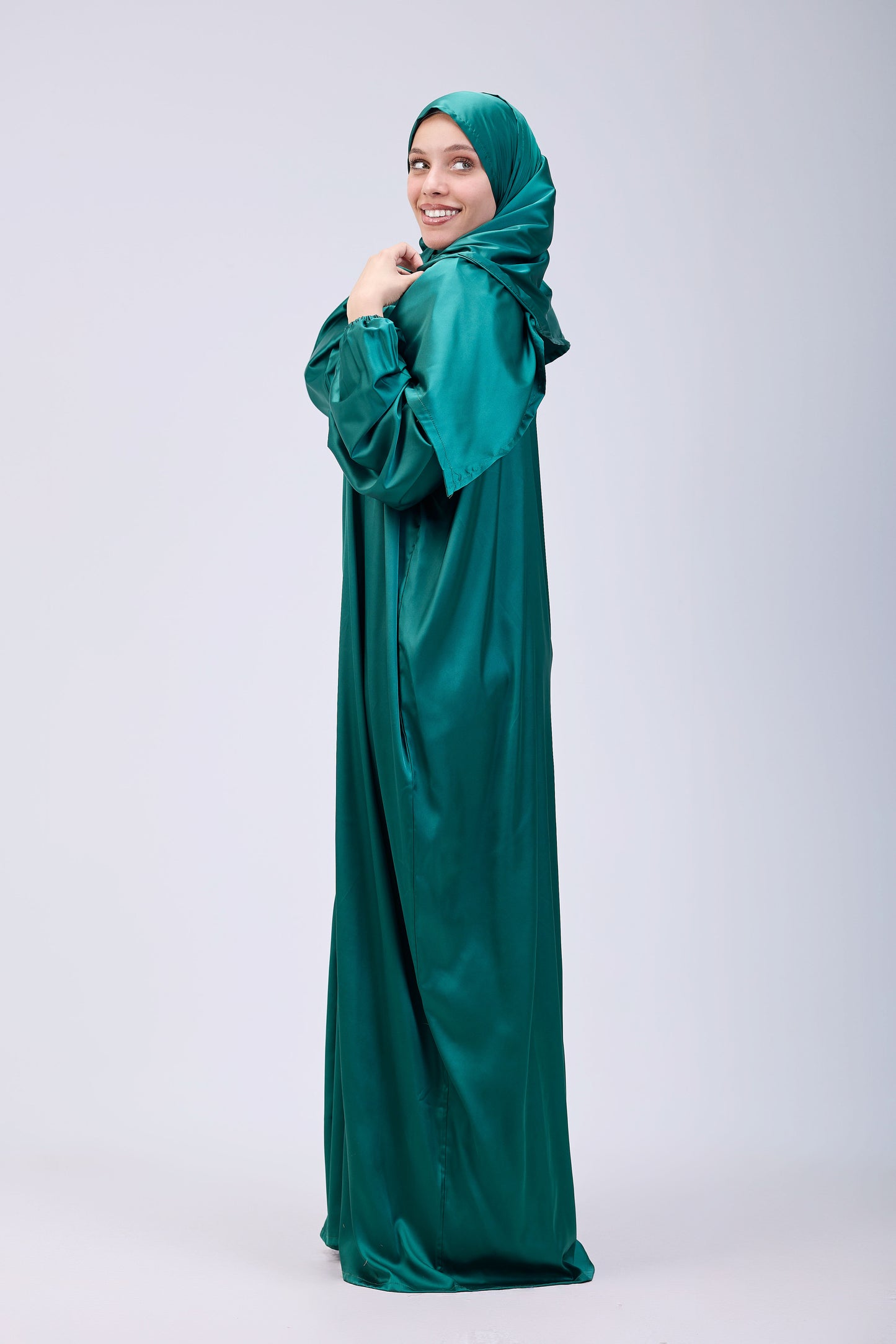 Plain Satin Isdal light teal