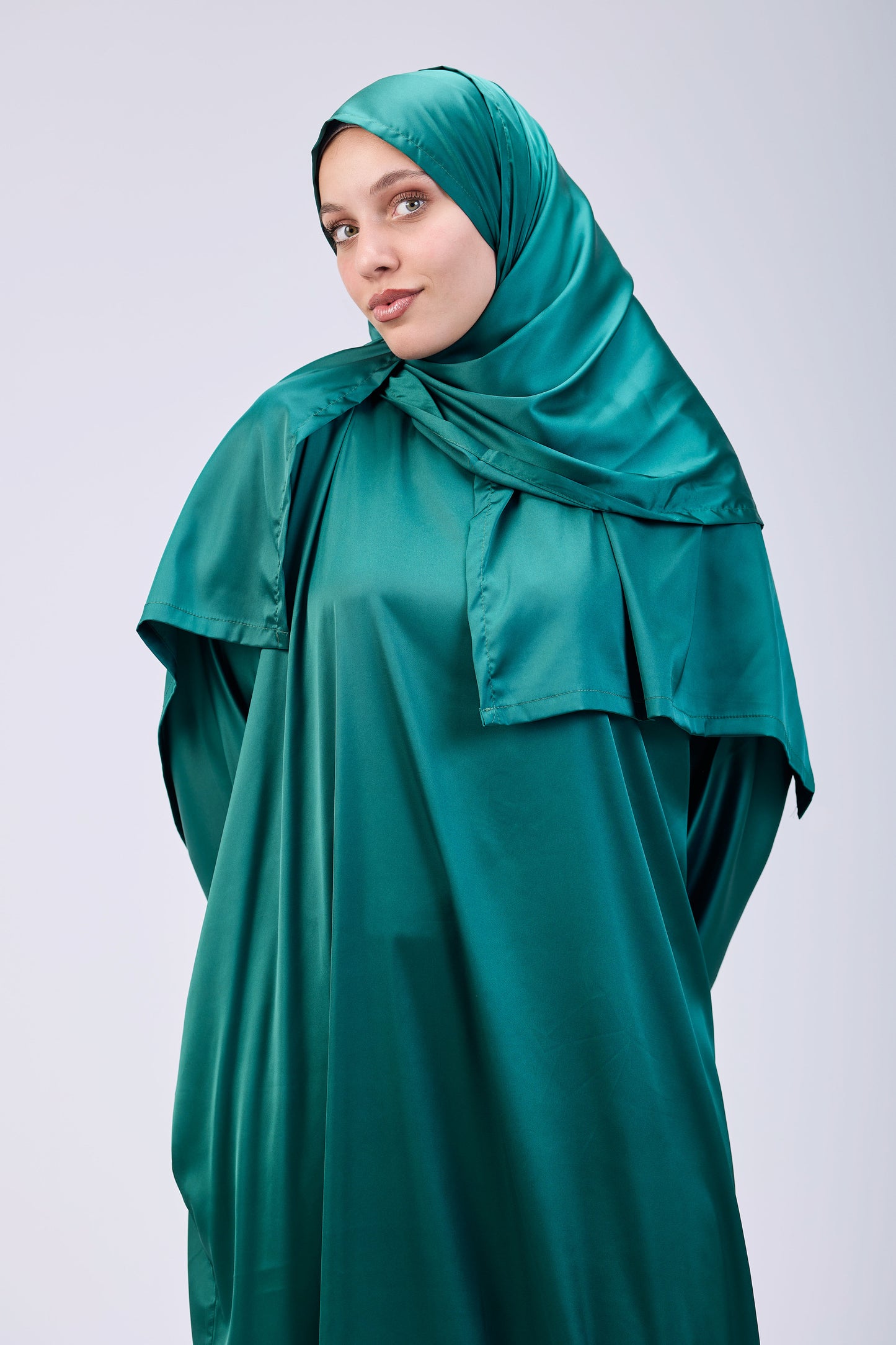 Plain Satin Isdal light teal