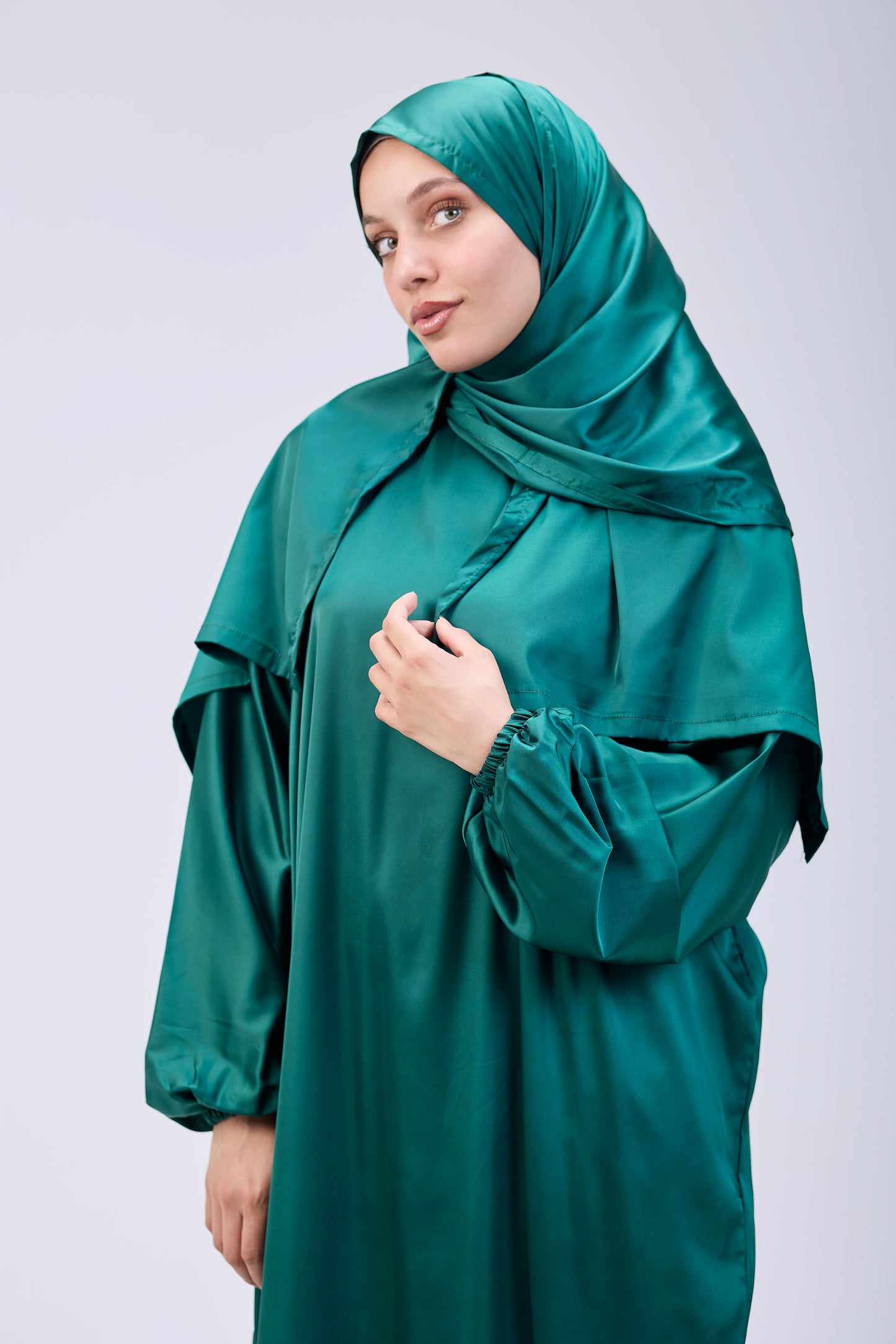Plain Satin Isdal light teal