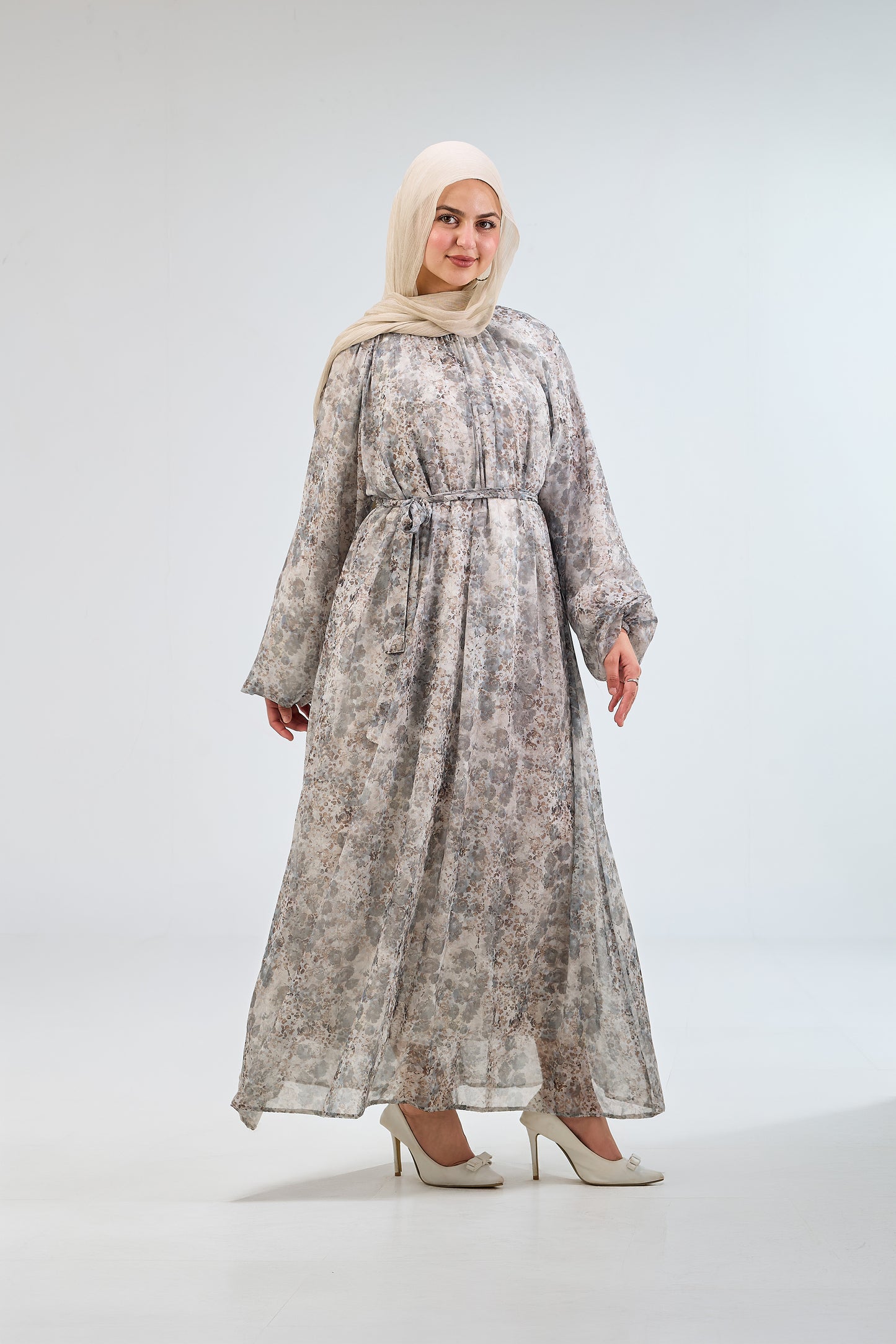 Grey Mist Chiffon Dress