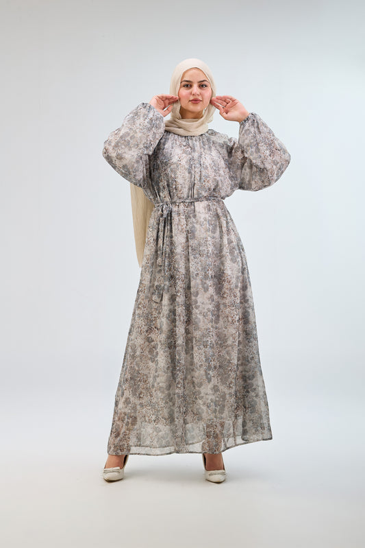 Grey Mist Chiffon Dress