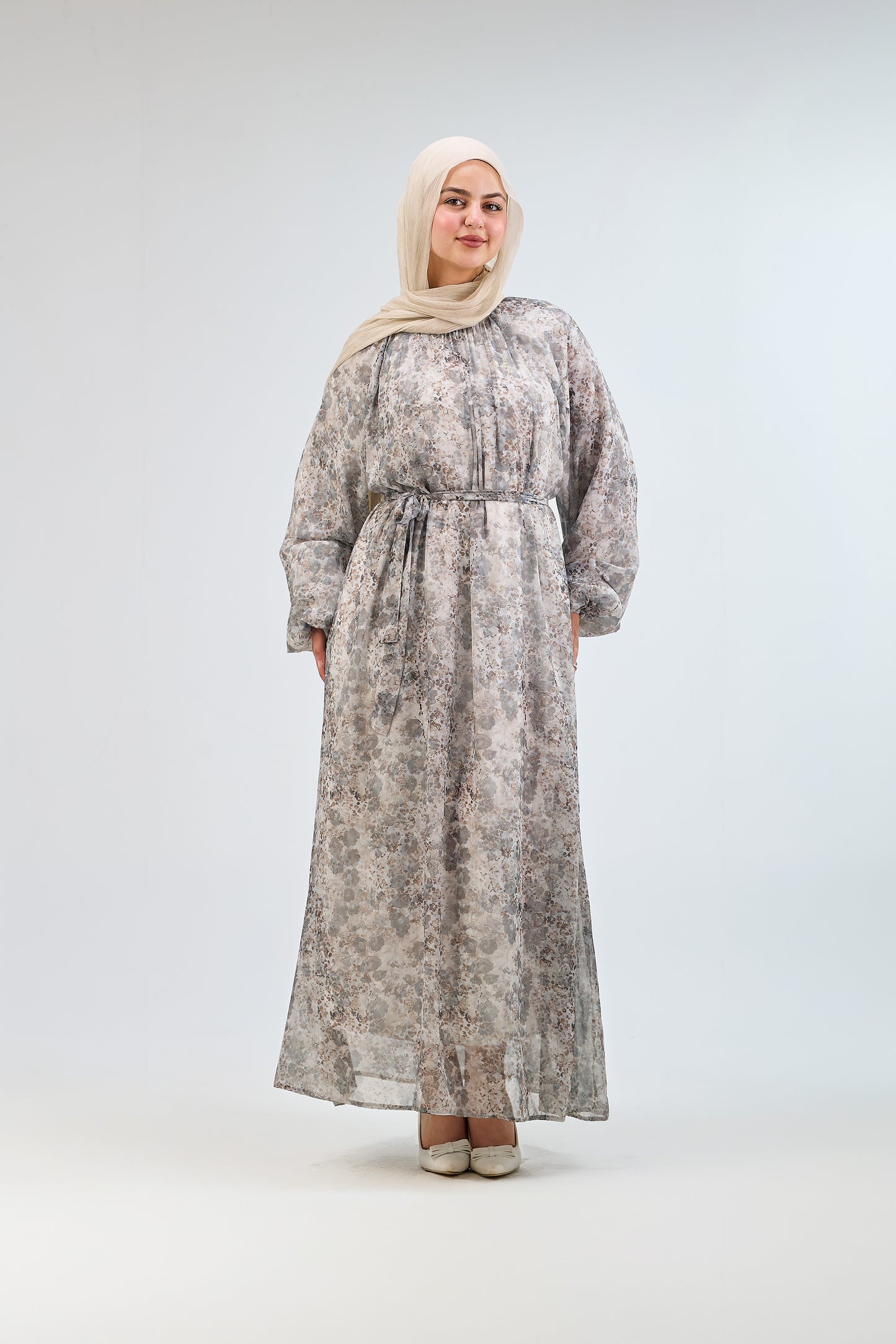 Grey Mist Chiffon Dress