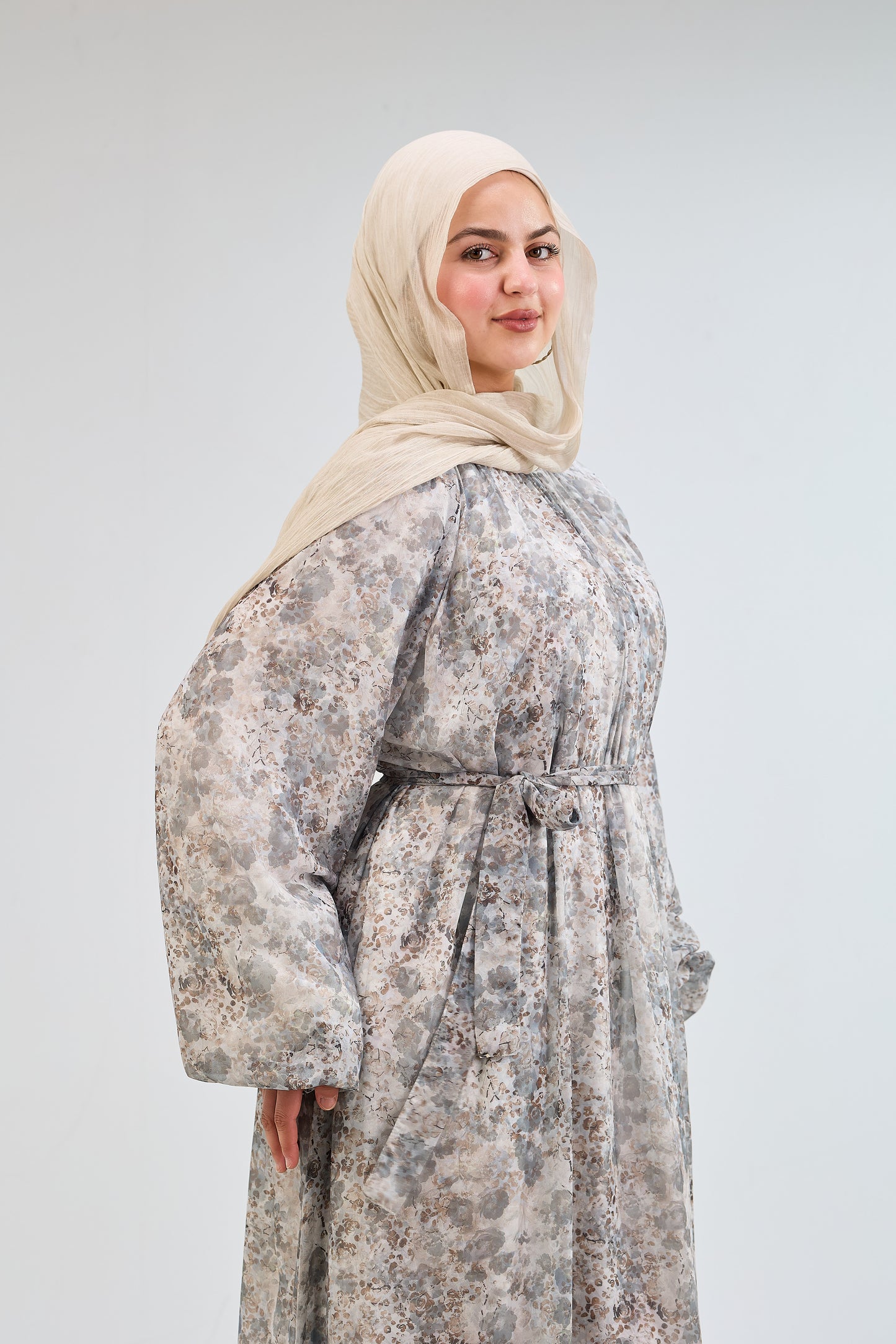Grey Mist Chiffon Dress