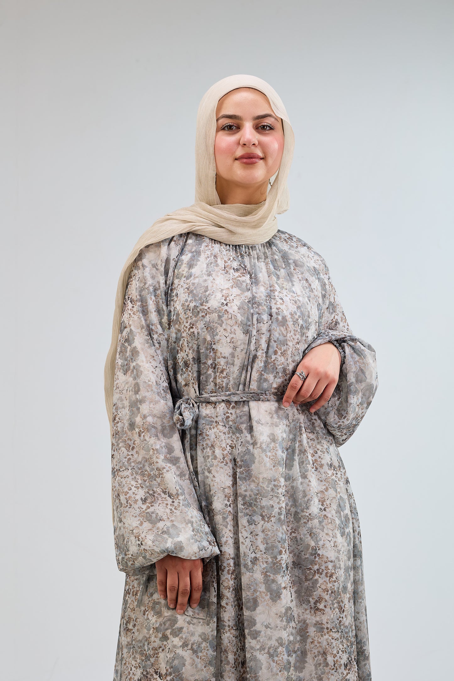 Grey Mist Chiffon Dress