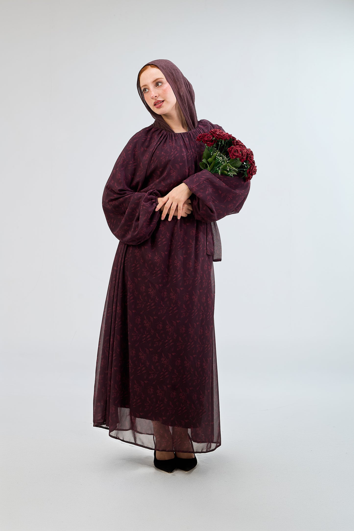 Royal Plum Chiffon Dress