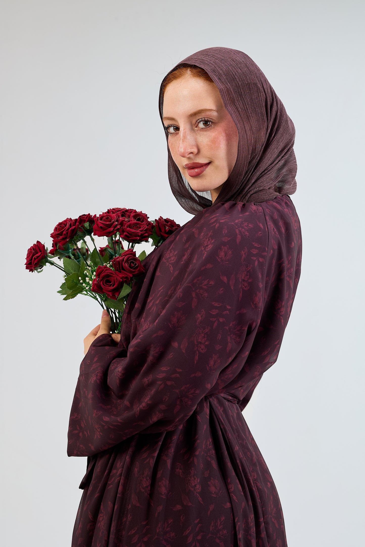 Royal Plum Chiffon Dress