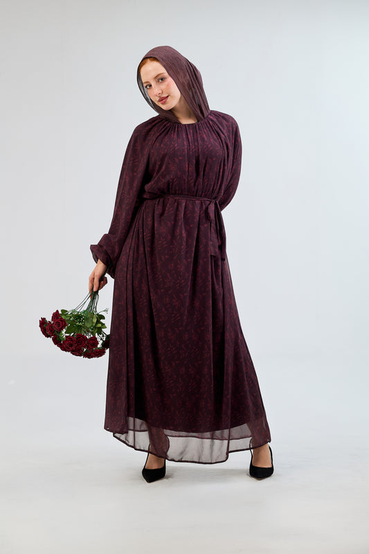 Royal Plum Chiffon Dress