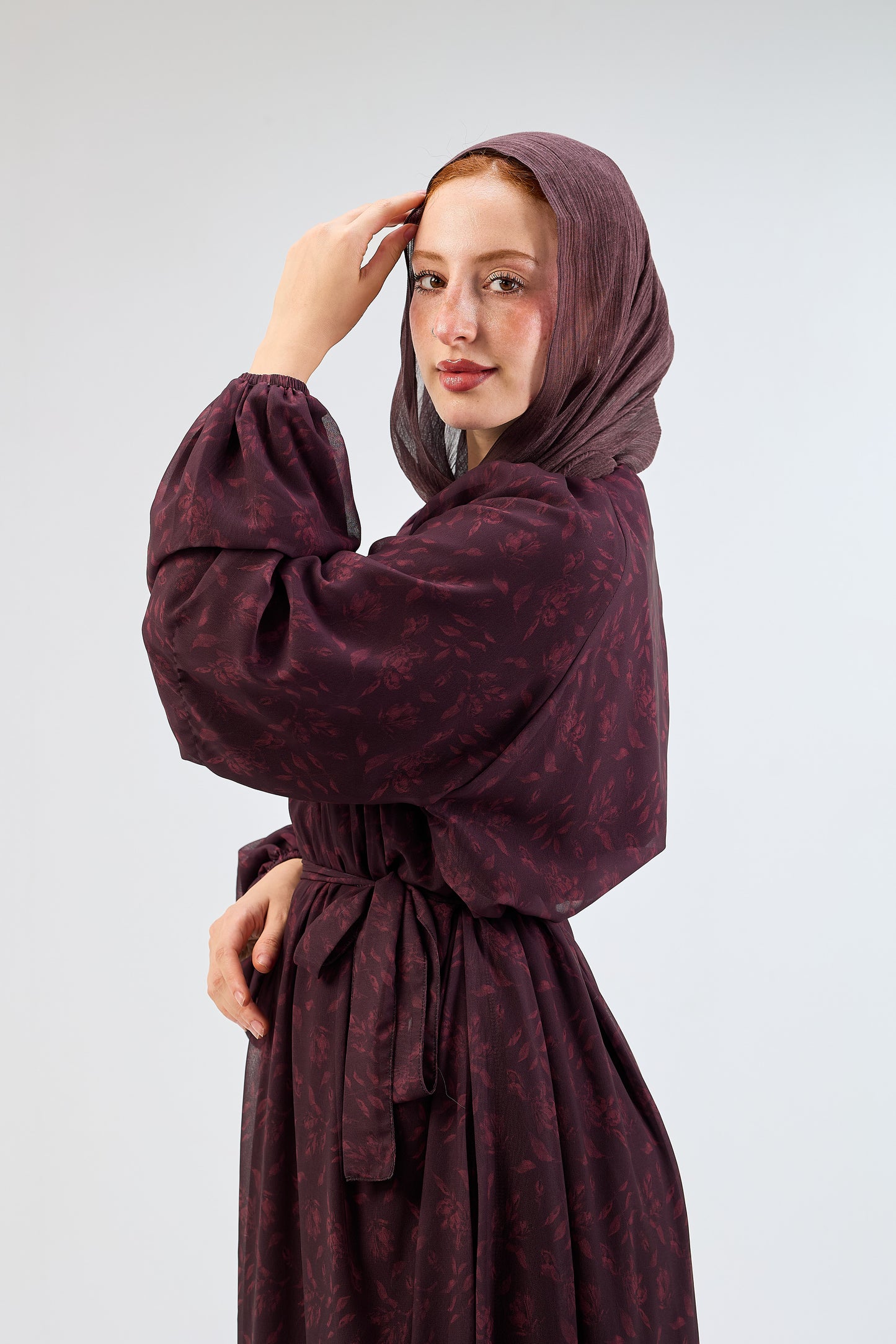 Royal Plum Chiffon Dress