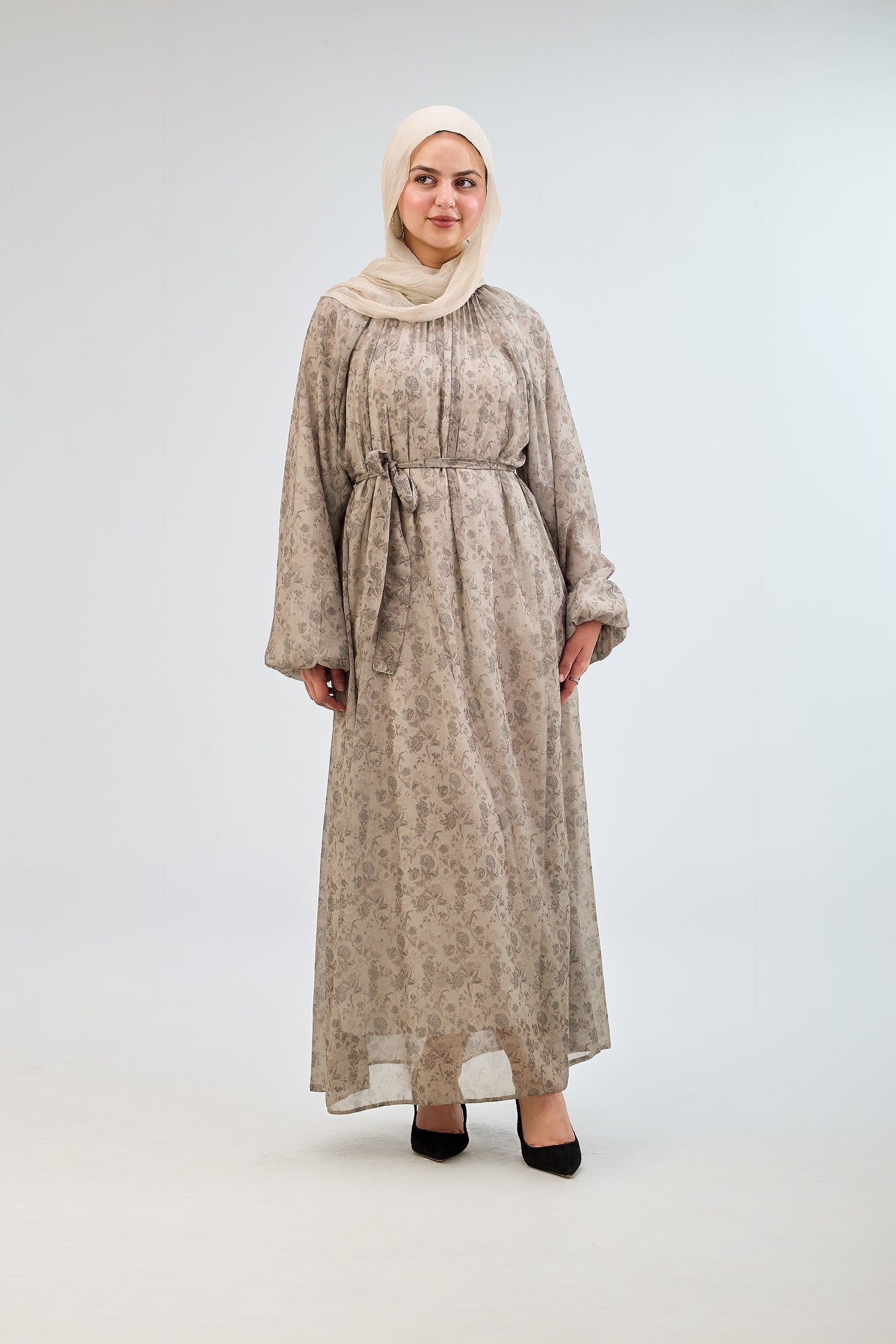 Olive Branch Chiffon Dress