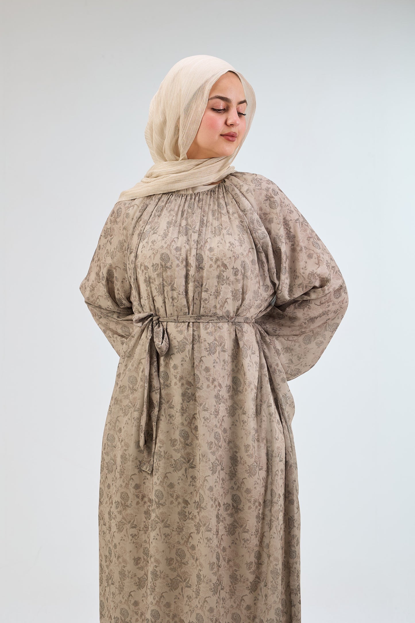 Olive Branch Chiffon Dress