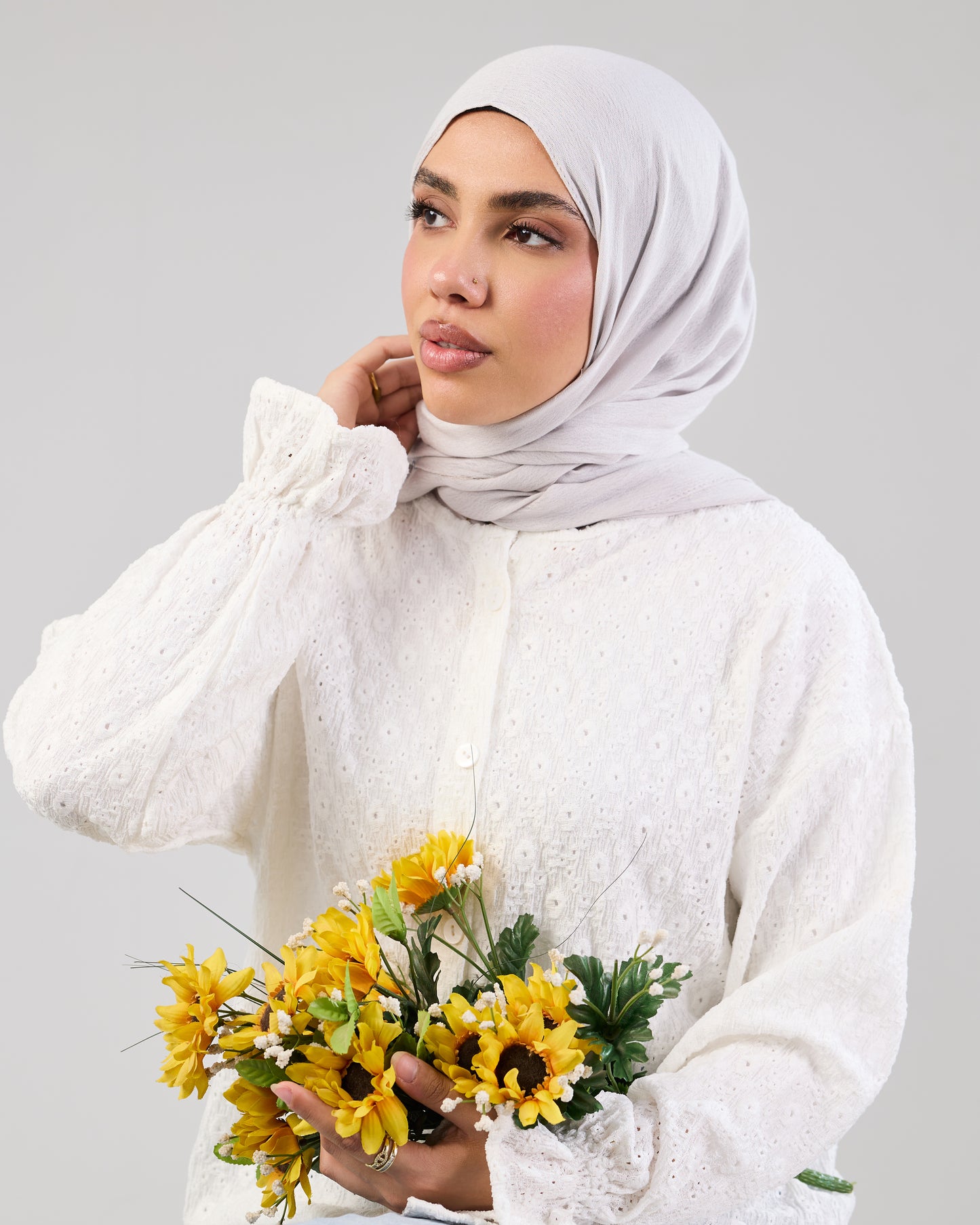 Airy Cotton Eyelet Blouse