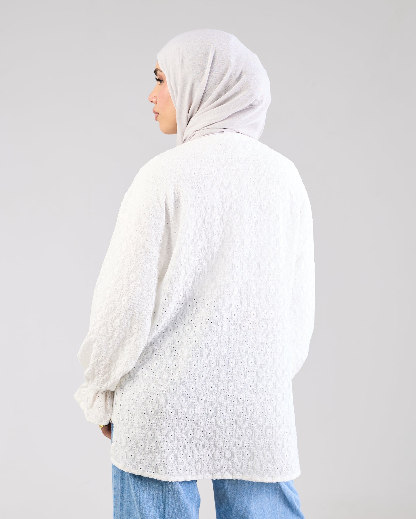 Airy Cotton Eyelet Blouse