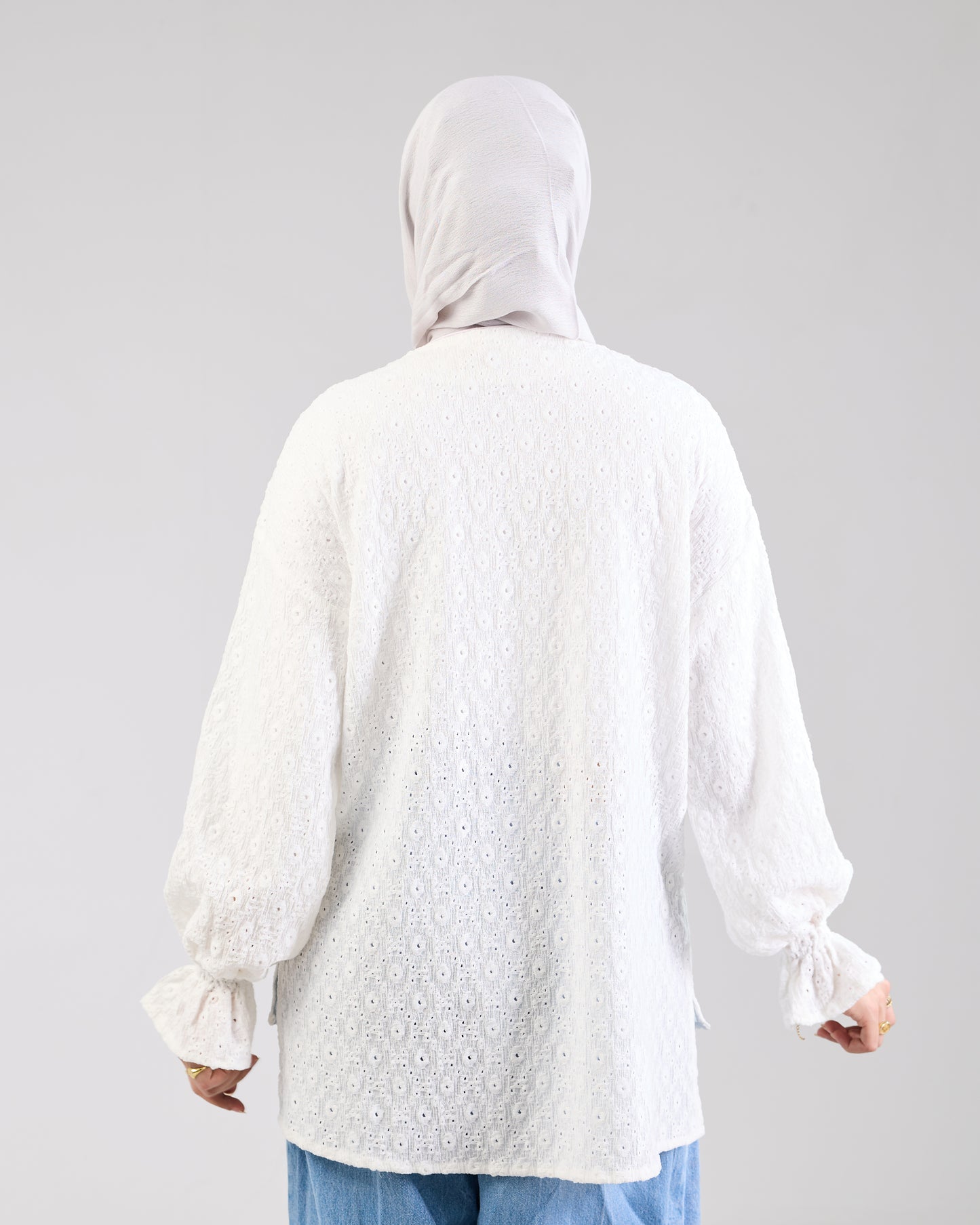 Airy Cotton Eyelet Blouse