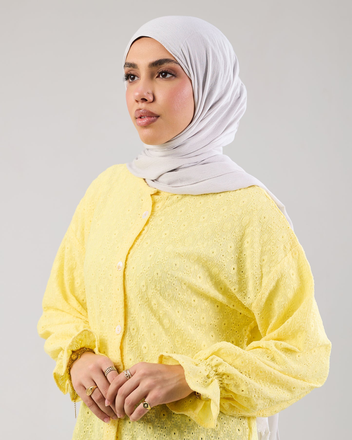 Airy Cotton Eyelet Blouse