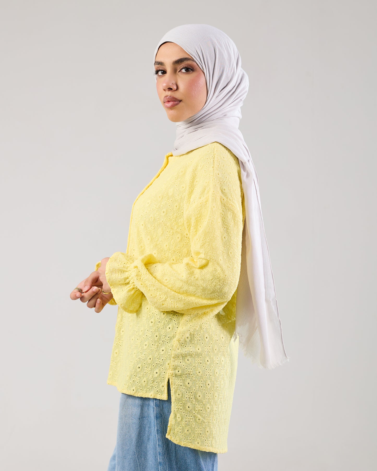 Airy Cotton Eyelet Blouse