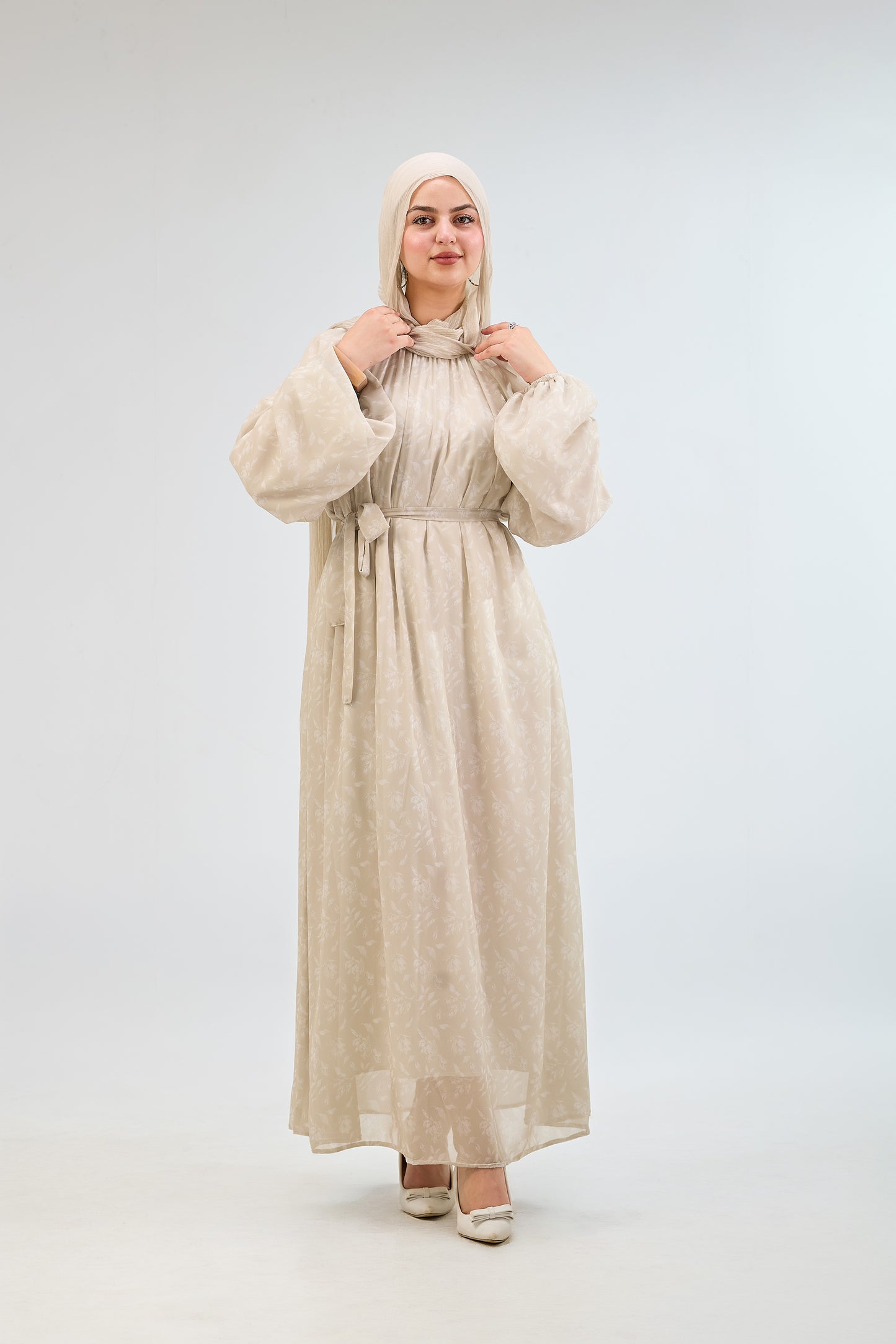 Pearl White Chiffon Dress