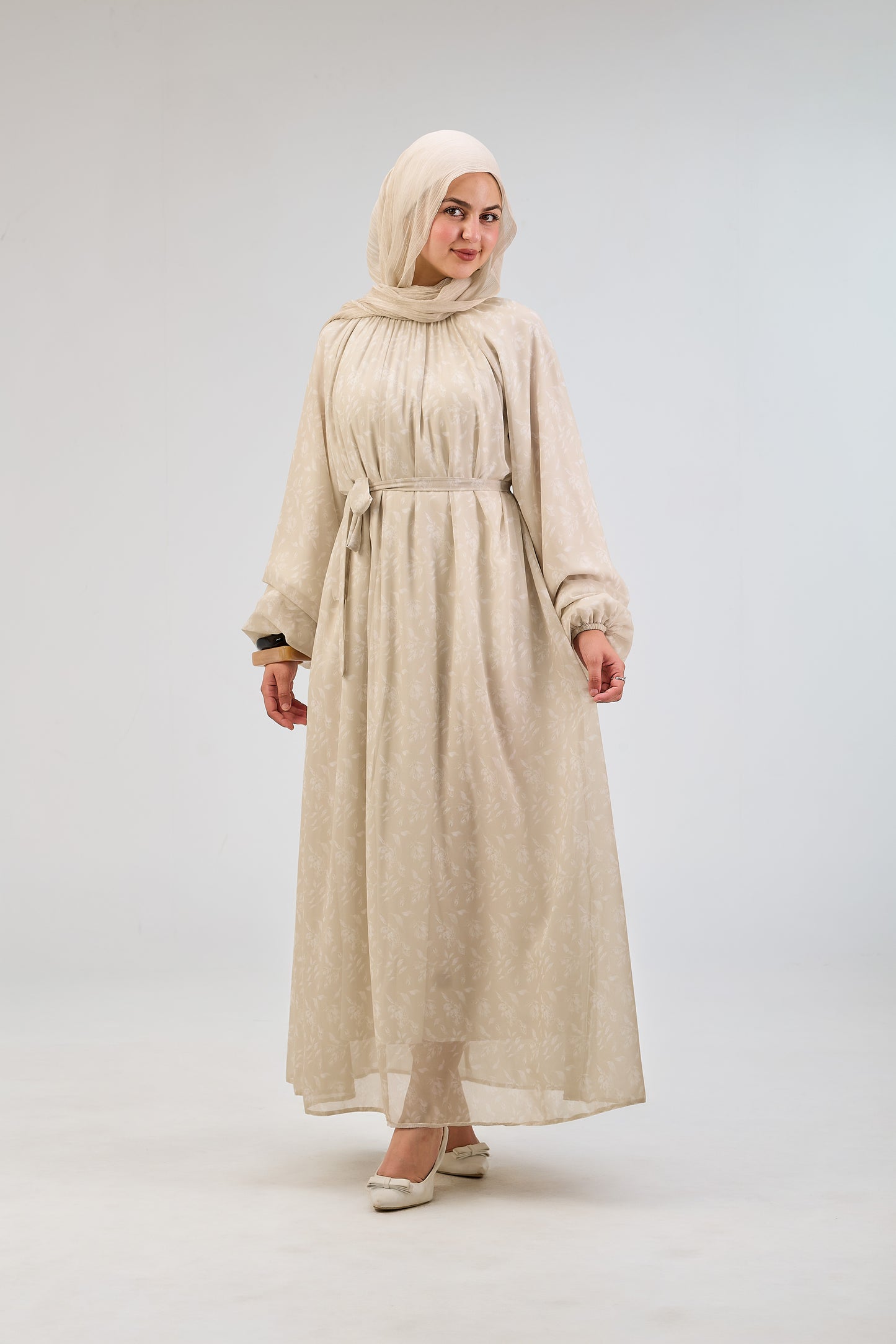 Pearl White Chiffon Dress
