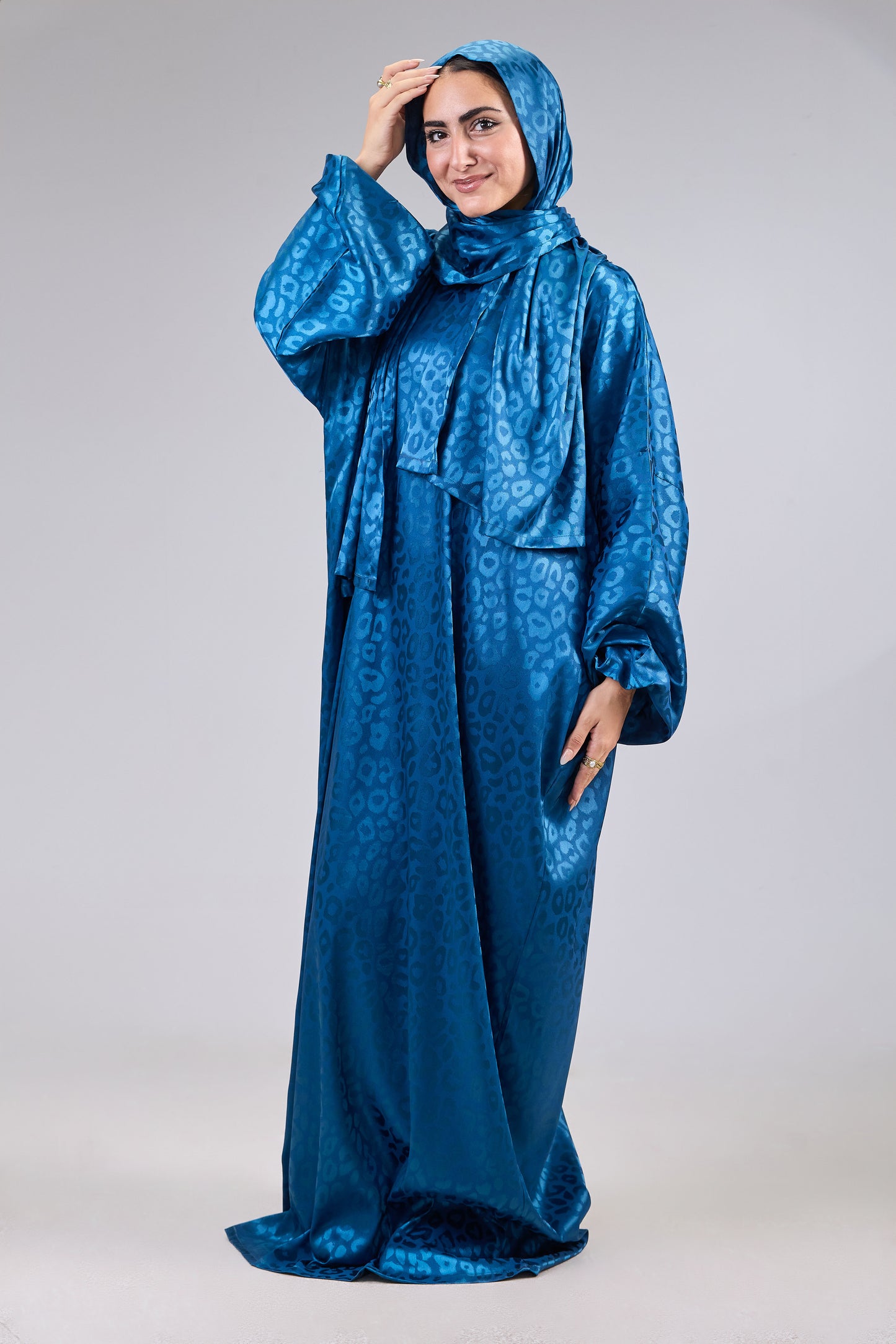 Satin Jacquard Cobalt