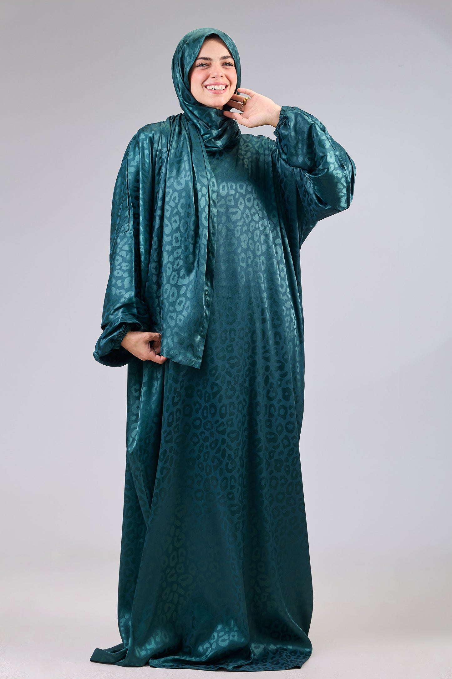 Satin Jacquard Arabian Green