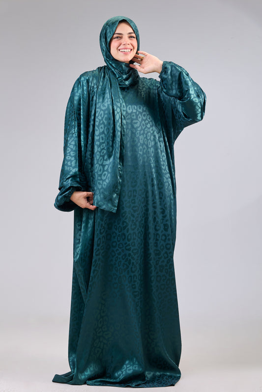 Satin Jacquard Arabian Green