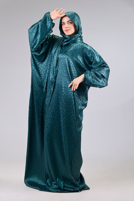 Satin Jacquard Arabian Green