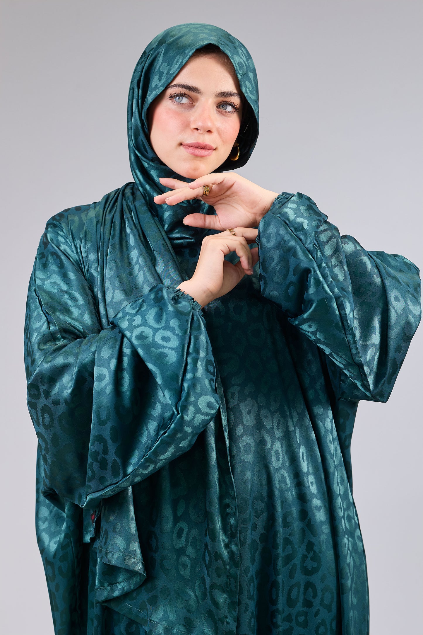 Satin Jacquard Arabian Green