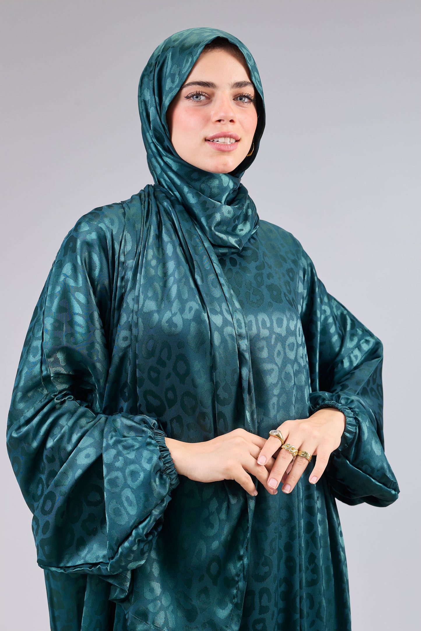 Satin Jacquard Arabian Green
