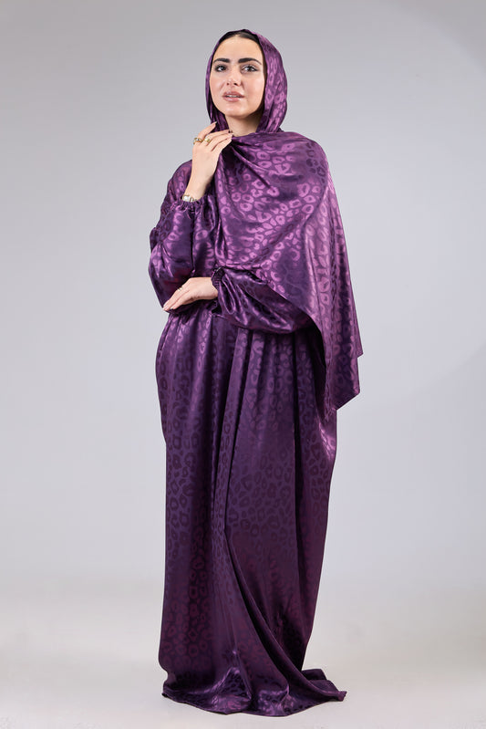 Satin Jacquard purple
